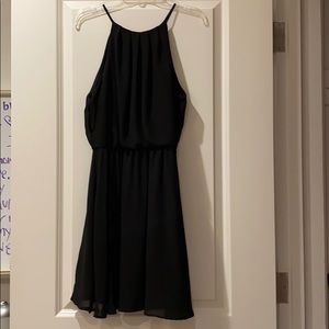 lush black formal flowy dress